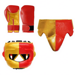 Ensemble de boxe MMA en cuir personnalisable, avec lacets, protège-poignets, pour arts martiaux, entraînement physique, évacuation de l'humidité, haute qualité, unisexe - Product Image 1