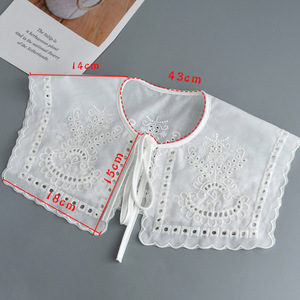 Accessori per Abbigliamento Multifunzionali in Poliestere e Cotone, Scialle in Pizzo Ricamato Solubile in Acqua Staccabile per Ragazze, Colletto Decorativo - Product Image 3