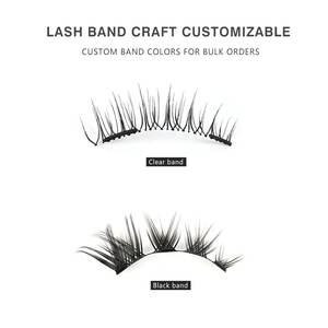 Pestañas postizas magnéticas naturales reutilizables de marca privada al por mayor, extensiones de pestañas magnéticas 3D con aplicador - Product Image 3