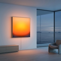 Lampu Dinding Akrilik Backlit Kotak Cahaya Sunset dengan Lampu LED RGB Seni Dinding LED Lampu Dinding Gradasi Bingkai Poster Aplikasi