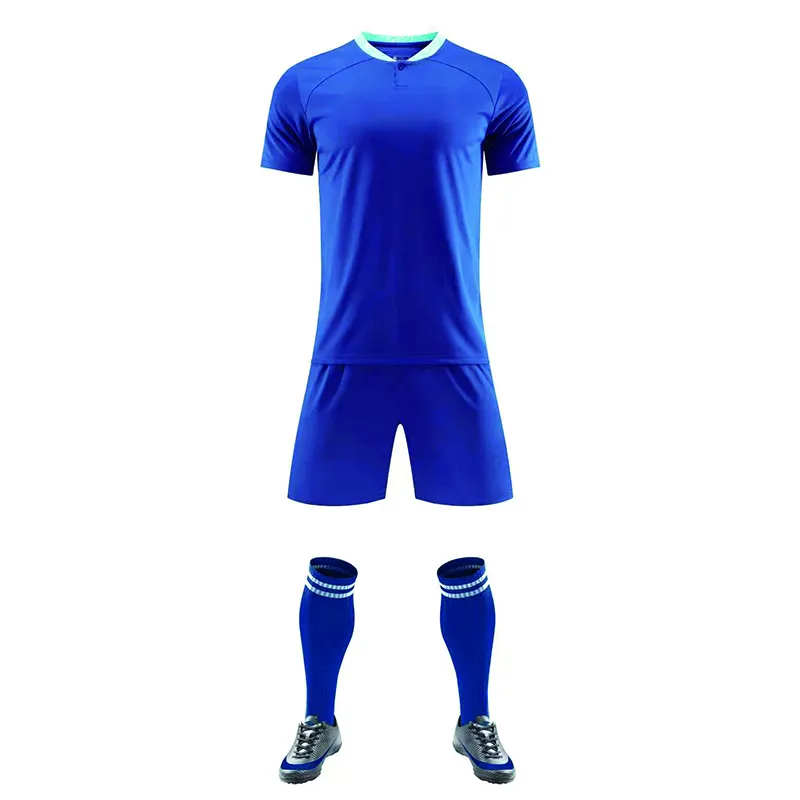 Futbol forması seti erkekler kısa kollu futbol spor takım elbise özel eğitim üniformaları çocuk futbol spor giyer