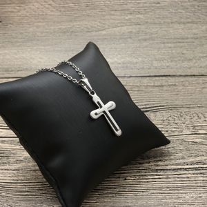 Yunnique – collier avec pendentif croix en alliage de zinc, bijoux unisexes en or à la mode, cadeau - Product Image 3