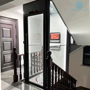 3 étages petite maison villa ascenseur cabine en verre ascenseur hydraulique résidentiel maison ascenseurs 2 personnes - Product Image 1