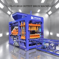 Machine automatique de moulage de blocs de briques et de béton QT6-15, presse à blocs hydraulique vibrante, machine de fabrication de pavés
