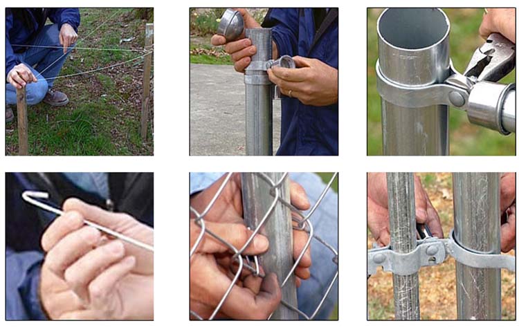 Cyclone Barbed Wire 40x40mm Chain Link Mesh Fencing 2.8mm Extension Arms Pvc Coated
