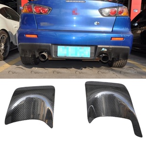 Cubierta Protectora de Fibra de Carbono para el Parachoques Trasero, para Mitsubishi Lancer EVO X 10, Accesorios para Auto - Product Image 2