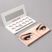 Vente chaude Boîte de Palette de fard à paupières rigide faite à la main de haute qualité Cosmétiques personnalisés Emballage en papier gaufré en gros