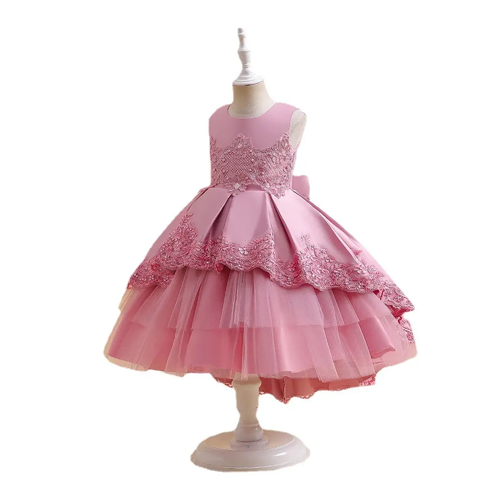 Kinder kleidung Phantasie Party Kleid Kleider Designs Tüll Blumen kleider für Mädchen