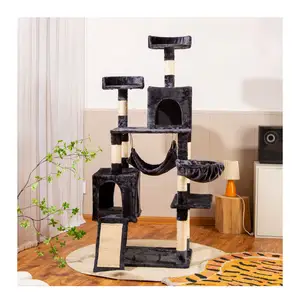 Tamanho XL 74 Polegada boa qualidade grande Pet Cat tree para grandes gatos house scratcher torre parede scratch cando post madeira