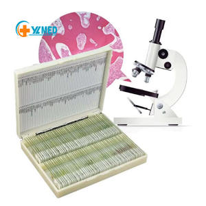 สไลด์สำเร็จรูปสำหรับตร<span class=keywords><strong>ว</strong></span>จวิเคราะห์โลหิตวิทยา ทำจากแก้<span class=keywords><strong>ว</strong></span> ฉลาก<span class=keywords><strong>ภาษา</strong></span>อังกฤษบนด้านข้างสไลด์ สำหรับการศึกษาขั้นสูง - Product Image 1