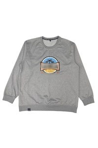 Sweat-shirt homme personnalisé 100% coton molletonné, coupe oversize, anti-plis, doublé, col rond, écologique, avec logo gaufré sur le devant - Product Image 2