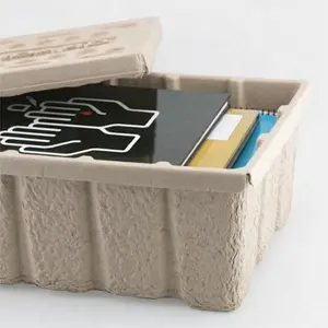 Caja de molde de pulpa ecológica OEM/ODM personalizada bandeja de papel reciclado caja de almacenamiento