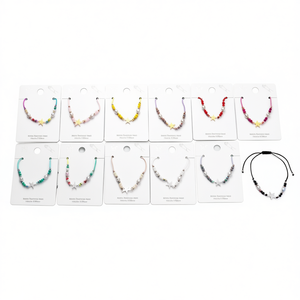 Stainless Steel <b>Pearl</b> Crystal <b>Bracelet</b> 12Pcs Set Multicolor Beaded Star Charm Jewelry <b>For</b> <b>Women</b> Girls Gift Fashion Accessory - Product Image 2