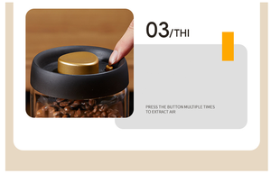 Barattolo <span class=keywords><strong>di</strong></span> stoccaggio del caffè in <span class=keywords><strong>vetro</strong></span> borosilicato alto barattolo <span class=keywords><strong>sottovuoto</strong></span> fatto a mano per la conservazione termine - Product Image 4