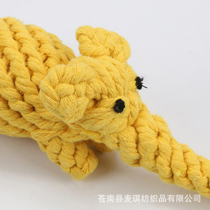 Jouet pour chien en corde de coton gris, jouet à mâcher durable, taille moyenne, fournitures pour animaux de compagnie - Product Image 5