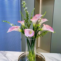 S-0030 Hoogwaardige Real Touch Calla Lelie PU Calla Lelie Stengels Hotel Tafel Bloemist Bruiloft Centerpiece Decoratie