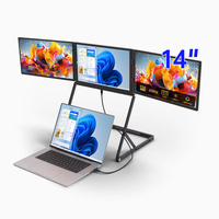 Eimio OEM ODM Moniteur portable triple écran 14 pouces double Type C 16:10 pour travail professionnel