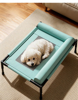 Lit surélevé moderne pour chien et chat, couleur Teal, directement de l'usine, imperméable, multifonctionnel, lavable, en maille respirante, mobilier pour animaux de compagnie pour la maison