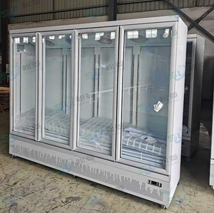 Refrigerador Vertical de 3 Puertas con Compresor Integrado para Exhibición de Jugos de Frutas en Supermercados - Product Image 5