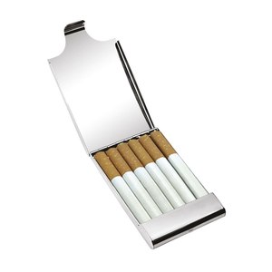 Custodia per sigarette tascabile portatile Design classico quadrato 55x90x13mm per il fumo e lo stoccaggio con stampa Logo personalizzata - Product Image 1