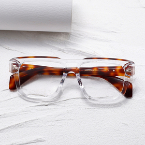 Monturas de Gafas Rectangulares Transparentes con Aro Completo para Hombre, Color Sólido, Anti-UV, Corrección de Visión, Uso Diario para Adultos - Product Image 6