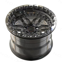 Jantes AX Drag Wheels 17x12 17x10 15x10 Chrome Noir Véritables Jantes Beadlock 5x115 5x114.3 pour Dodge Charger Hellcat Widebody Challenger