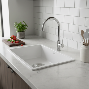 [BAEKJO] ÉVIER EN ÉMAIL 540 BLANC Luxe, FINITION ANTI-RAYURES EMBO et Fabrication Artisanale Haut de Gamme - Product Image 3
