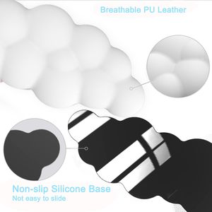 Anpassbare Farbe Ergonomisches Gaming-Tastatur-Mauspad-Set Niedliches Wolkendesign Silikon+Stoff-Basis Wasserabweisend Kratzfest - Product Image 4