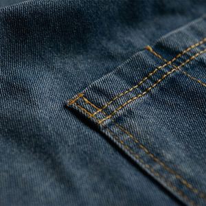 Tablier en denim lavé 100% coton, style japonais épaissi, pour cuisine et travail, bretelles réglables, unisexe - Product Image 3