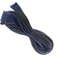Penutup kabel obor las TIG, lengan kabel kulit tahan api dengan ritsleting