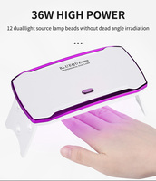 Lampe UV LED 36W pour ongles, séchoir à ongles mini pliable en gros, emballage personnalisé, directement de l'usine, pour les commandes en gros