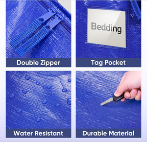 กระเป๋าขยับได้ขนาดใหญ่พิเศษพร้อมซิปและด้ามจับกล่องเก็บของสำหรับงานหนักเพื่อการเคลื่อนย้ายเพื่อประหยัดพื้นที่ - Product Image 5