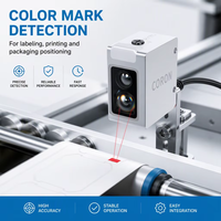 Capteur optique CORON KR-W70-P, affichage LED rouge à 4 chiffres, détection de marqueur de couleur par segment, sortie PNP, plage de détection 20-70 mm