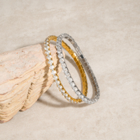 Nouveau Bracelet de danseuse élastique style tennis, ovale, en zircon super brillant, style bohème, en acier inoxydable Dazan INS, collection 2026, bijou pour femme, cadeau, meilleure vente
