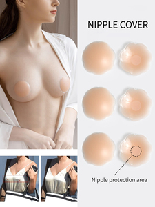Empanadas para pezones, cubierta para pezones, recién llegado, adhesivo ultrafino <span class=keywords><strong>perforado</strong></span> sin costuras mate, silicona reutilizable para mujeres, silicona 100% - Product Image 6