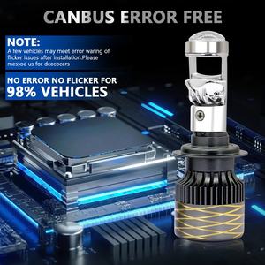 Ampoule de projecteur LED H4 H7 H11 9005 9006 Mini A81 PRO LED 150W 20000LM, ampoule de phare LED avec lentille de projecteur Mini Bi LED - Product Image 4