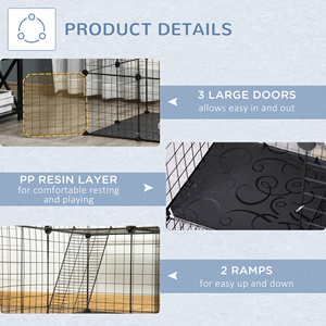 Taşınabilir Hafif Kullanışlı ABS Plastik Kilitlenebilir Kapı Kolay Taşınabilir Seyahat Araba Kullanımı Kompakt Katlanabilir Evcil Hayvan Kafesi - Product Image 2