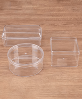Boîte de rangement transparente rectangulaire pour biscuits, pâtisseries, macarons, flocons de neige, avec couvercle, en plastique, pour emballage de gâteaux et snacks