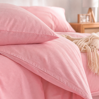 Ensemble de literie 3 pièces moins cher de haute qualité 100% polyester tissé, taies d'oreiller et housse de couette toutes saisons, textile de maison