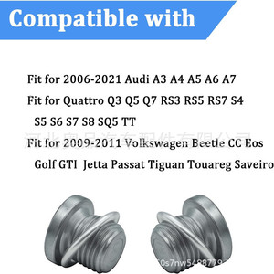 น็อตถอดถังน้ำมันพร้อมแหวนรองเหล็ก สำหรับรถยนต์ Volkswagen Audi Skoda Porsche รุ่น N91167901 N0160276 N0138157 - Product Image 5