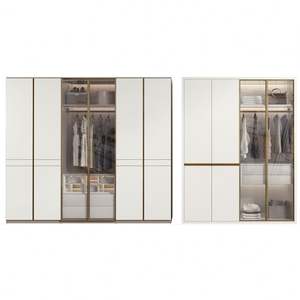 Ensemble de meubles de garde-robe sur mesure de style italien, pour la maison, l'hôtel, la chambre à coucher, porte en verre, garde-robe en bois, dressing - Product Image 1