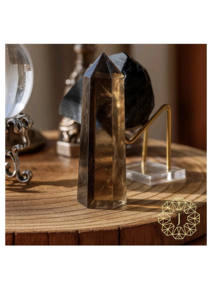 Tour de cristal de quartz fumé, obélisque en pierre précieuse naturelle marron, chakra racinaire, spécimens minéraux, cadeau en cristal, décoration intérieure - Product Image 4