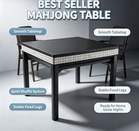 Table de Mahjong pliable avec pieds en acier inoxydable, design compact pour 4 joueurs, idéale pour les petits appartements