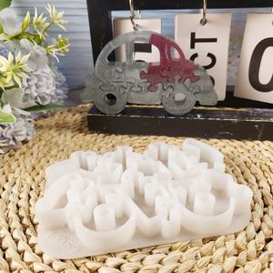 Moules de coulée en résine faits à la main pour bricolage Ins Style ornements décoratifs Silicone voiture Puzzle moule X0359 outils de gâteau - Product Image 3