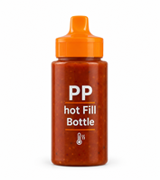 Bouteille souple en plastique PP de 200 ml de qualité alimentaire avec bouchon à clapet pour remplissage à chaud, idéale pour sauces, condiments et miel