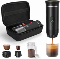 Machine à expresso portable auto-chauffante pour l'extérieur, 20 bars, machine à café automatique à capsules avec sac pour les voyages d'affaires, la randonnée et le camping