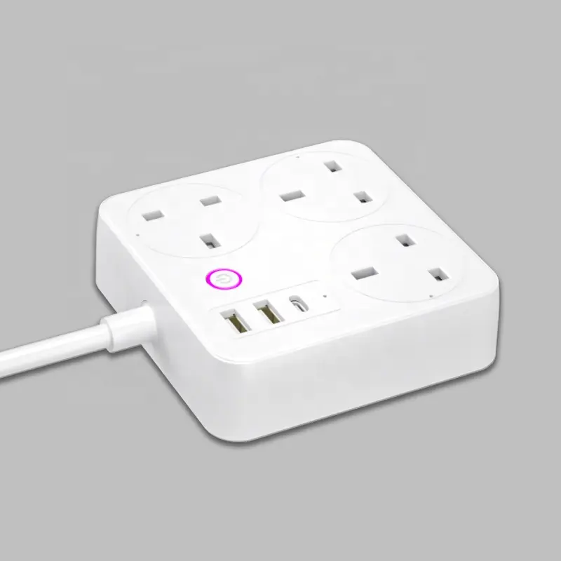 Nueva llegada Reino Unido estándar 20W PD carga rápida WiFi Control uso seguro de electricidad enchufe inteligente