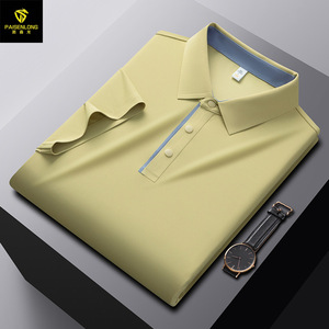 Éxito de ventas transfronterizo: Camisa de hombre <span class=keywords><strong>DISAN</strong></span> con cuello solapa, ajuste ceñido, sin costuras, de elastano, estilo vintage, con tecnología de enfriamiento Ice-Bead - Product Image 2