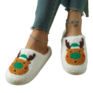 Produits les plus vendus 2026 Cadeau de Noël Chaussons en peluche pour hommes et femmes Chaussons d'intérieur chauds respirants doux et moelleux pour l'hiver - Product Image 1