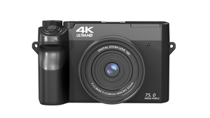 Caméra de vlogging DSLR à double écran 4K WD07 75MP Zoom 18X Écran Ultra HD 3,0 pouces 30 filtres beauté Objectif grand angle UV Capture du sourire - Product Image 2